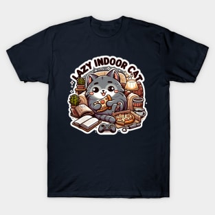 Cozy Whiskers & Chill Vibes: The Indoor Cat Lifestyle T-Shirt